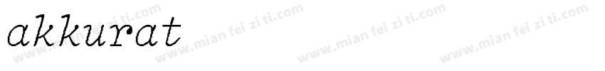 akkurat light italic字体转换